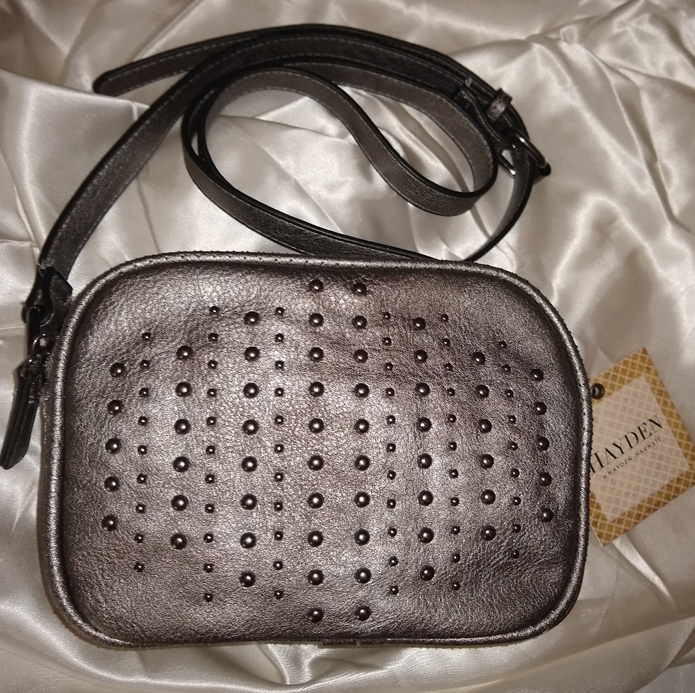 NWT Hayden Harnett Crossbody Pewter - Picture 3 of 9